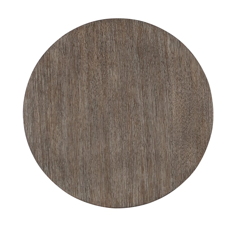 Modern Mood Round Wood Side Table in Brown by Hooker Furniture