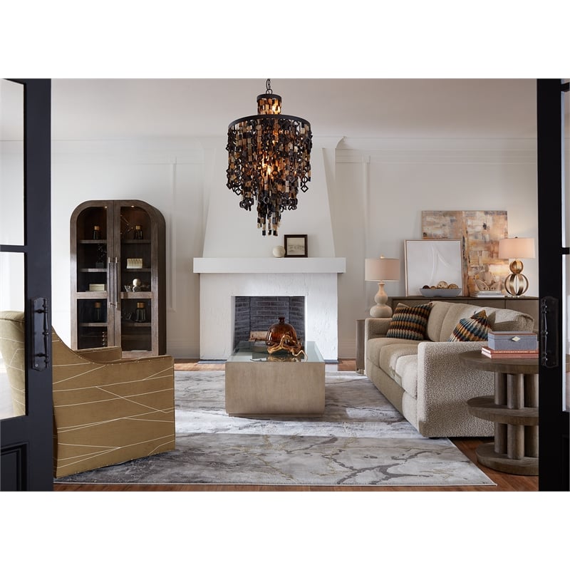 Modern Mood Round Wood Side Table in Brown by Hooker Furniture