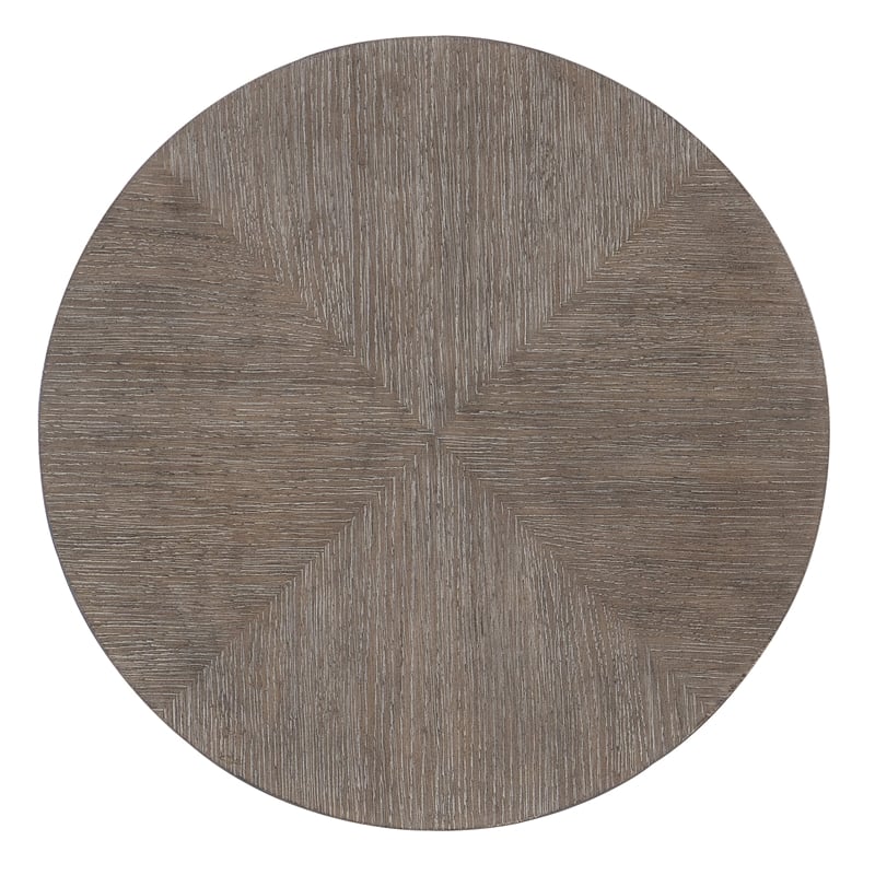 Modern Mood Round Wood End Table in Brown by Hooker Furniture