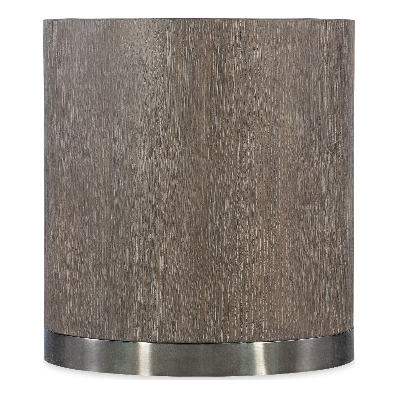 Modern Mood Round Wood End Table in Brown by Hooker Furniture