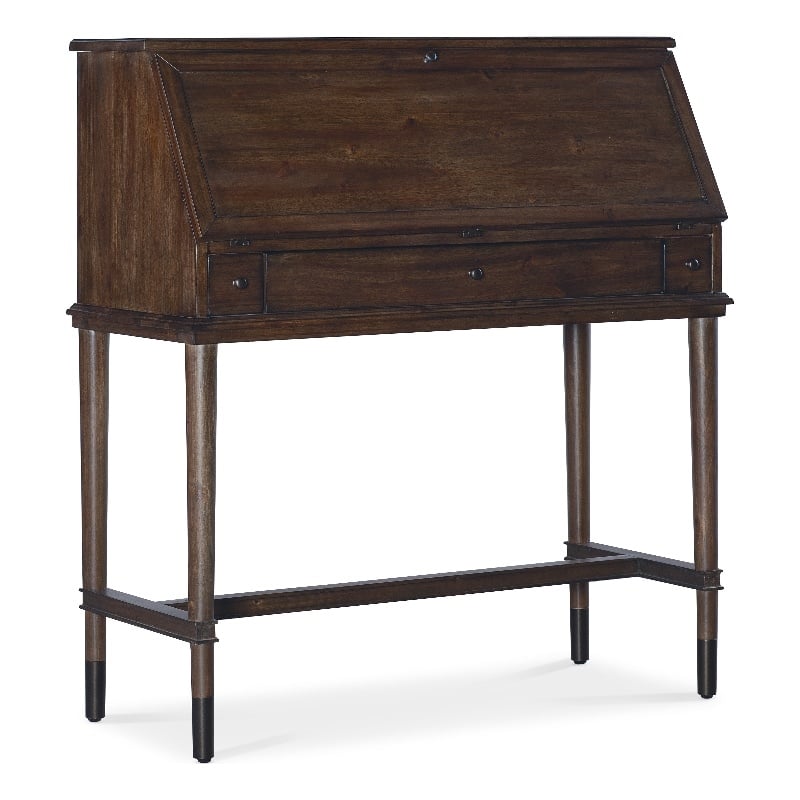 Commerce and Market Secretariat Wood Secretary Desk in Brown by Hooker Furniture