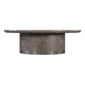 Modern Mood Round Wood Cocktail Table in Brown by Hooker Furniture