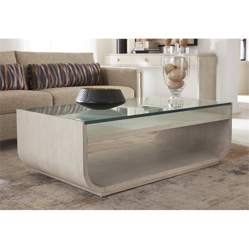 Modern Mood Rectangle Wood Cocktail Table in Natural by Hooker Furniture