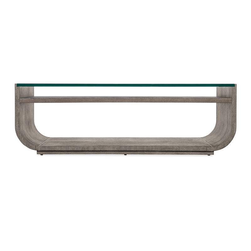 Modern Mood Rectangle Wood Cocktail Table in Brown by Hooker Furniture