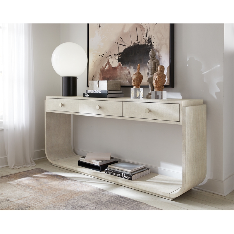 Modern Mood Wood Console Table in Natural by Hooker Furniture