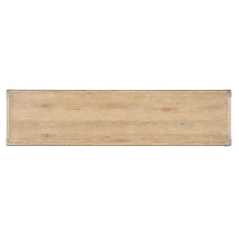 Retreat Pole Rattan Wood Console in Beige by Hooker Furniture