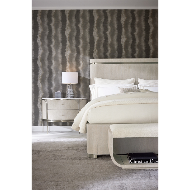 Modern Mood Fabric Seat Bed Bench in Natural by Hooker Furniture