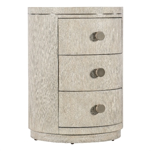 Modern Mood Round Wood Nightstand in Natural by Hooker Furniture