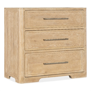 Retreat Three-Drawer Wood Nightstand in Dune Beige Finish by Hooker Furniture