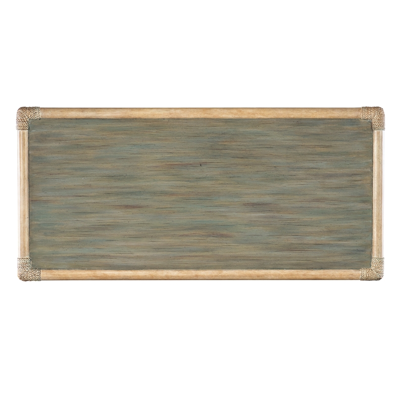 Retreat Pole Rattan Wood Chest in Beige by Hooker Furniture