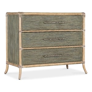 Retreat Pole Rattan Wood Chest in Beige by Hooker Furniture