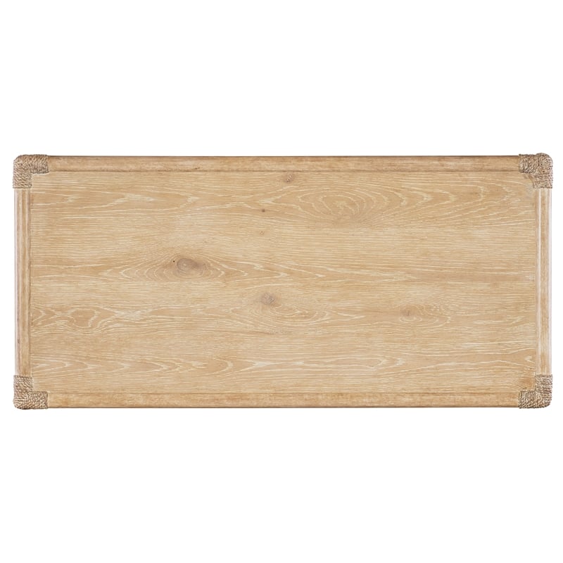 Retreat Pole Rattan Wood Chest in Dune Beige Finish by Hooker Furniture