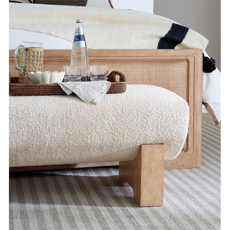 Retreat Fabric Upholstered Bed Bench in Dune Beige Finish by Hooker Furniture