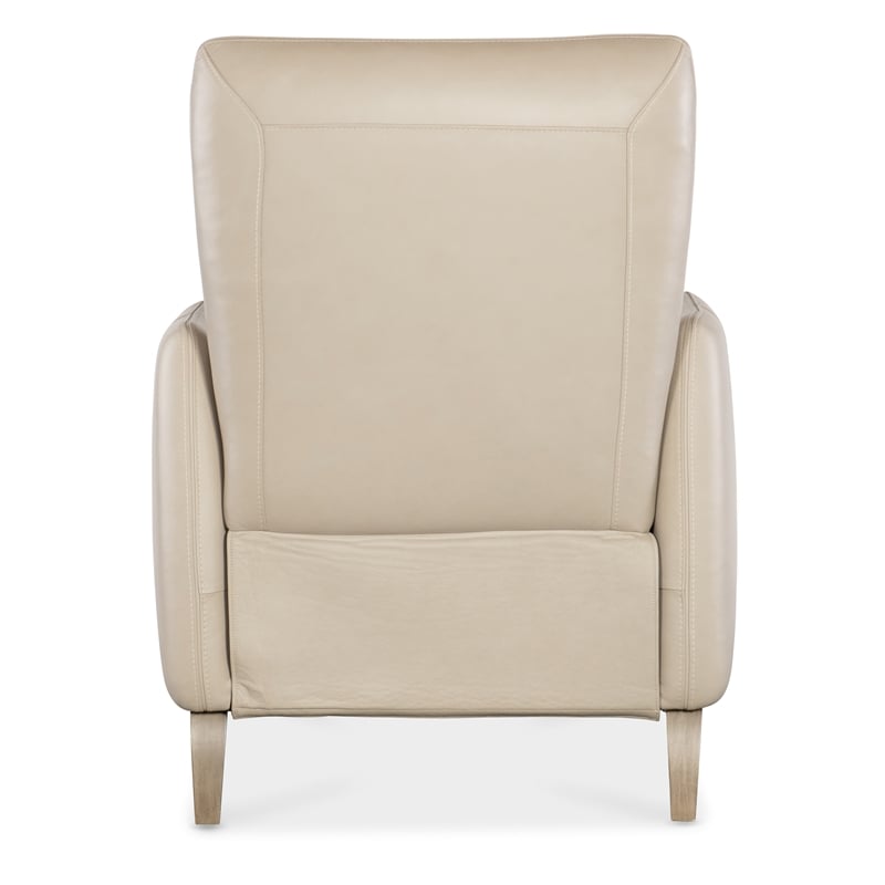Hooker Furniture Rumero Contemporary Leather Press Back Recliner in Beige