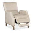 Hooker Furniture Rumero Contemporary Leather Press Back Recliner in Beige