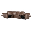 Hooker Furniture Torres 5-Piece Transitional Leather Sectional in Brown