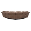 Hooker Furniture Torres 5-Piece Leather Sectional w/ Power Headrests in Brown
