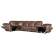 Hooker Furniture Torres 6-Piece Leather Sectional w/ USB Portin Brown