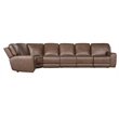 Hooker Furniture Torres 6-Piece Leather Sectional w/ USB Portin Brown