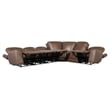 Hooker Furniture Torres 6-Piece Transitional Leather Sectional in Brown