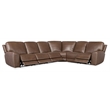 Hooker Furniture Torres 6-Piece Transitional Leather Sectional in Brown