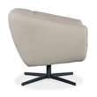 Hooker Furniture Mina Contemporary Leather Swivel Accent Chair in Beige
