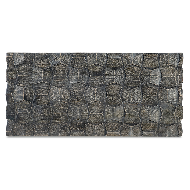 Hooker Furniture Commerce and Market Chiseling Wood Cocktail Table in Black