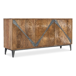 Hooker Furniture Commerce and Market Vortex Wood Credenza in Brown