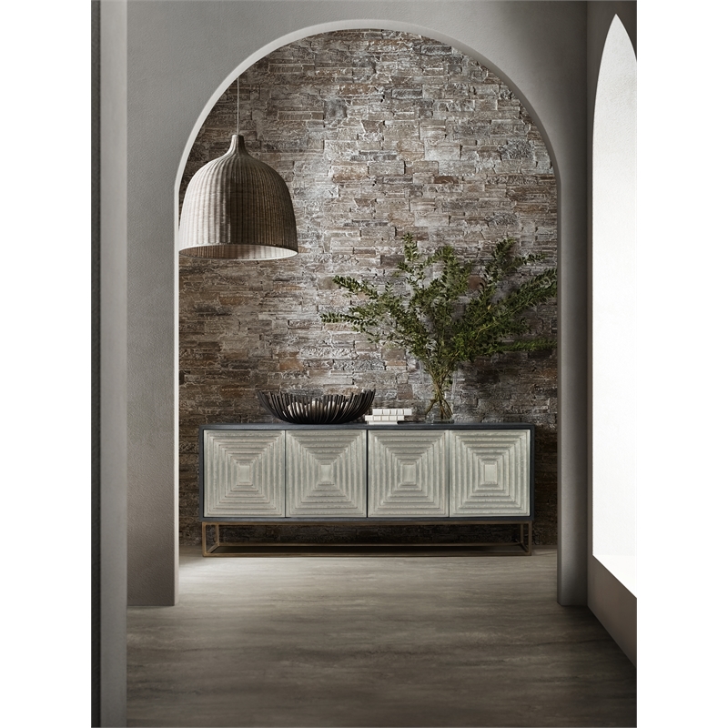 Hooker Furniture Commerce and Market Dimensions Wood Credenza in Black