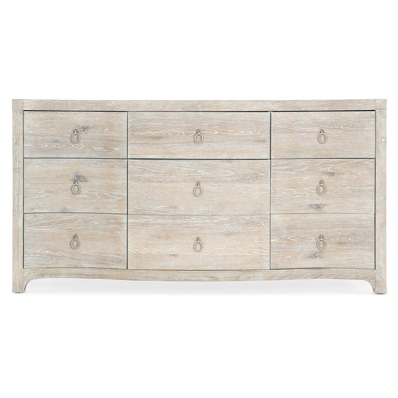 Serenity Harbour Nine Drawer Dresser in Natural Wood Finish by Hooker Furniture