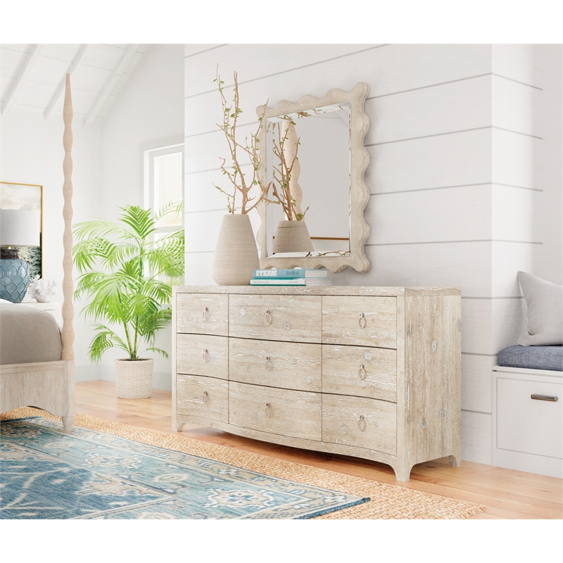 Serenity Harbour Nine Drawer Dresser in Natural Wood Finish by Hooker Furniture