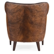 Kato Leather Club Chair in Dark Brown Leather by Hooker Furniture