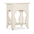 Americana One-Drawer Wood Oval Nightstand in White by Hooker Furniture