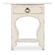 Americana One-Drawer Wood Oval Nightstand in White by Hooker Furniture