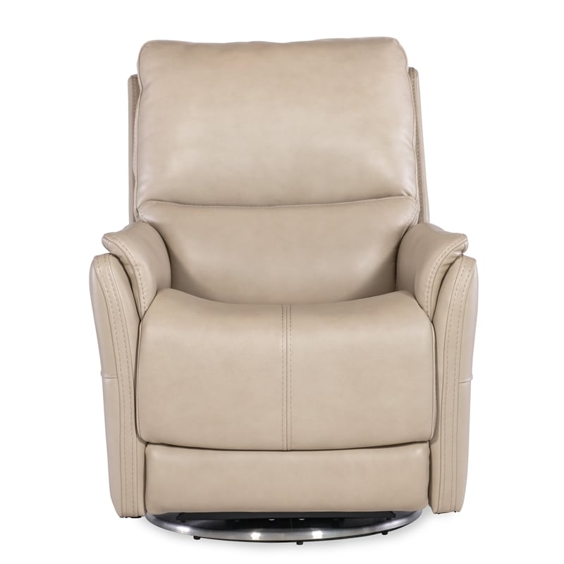 Soiree Zero Gravity Leather Swivel w/Power Headrest in Beige by Hooker Furniture