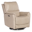 Soiree Zero Gravity Leather Swivel w/Power Headrest in Beige by Hooker Furniture