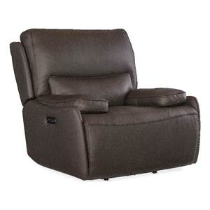 kramer zero gravity leather power recliner in brown by hooker furniture