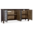 Americana Wood Entertainment Credenza in Black by Hooker Furniture