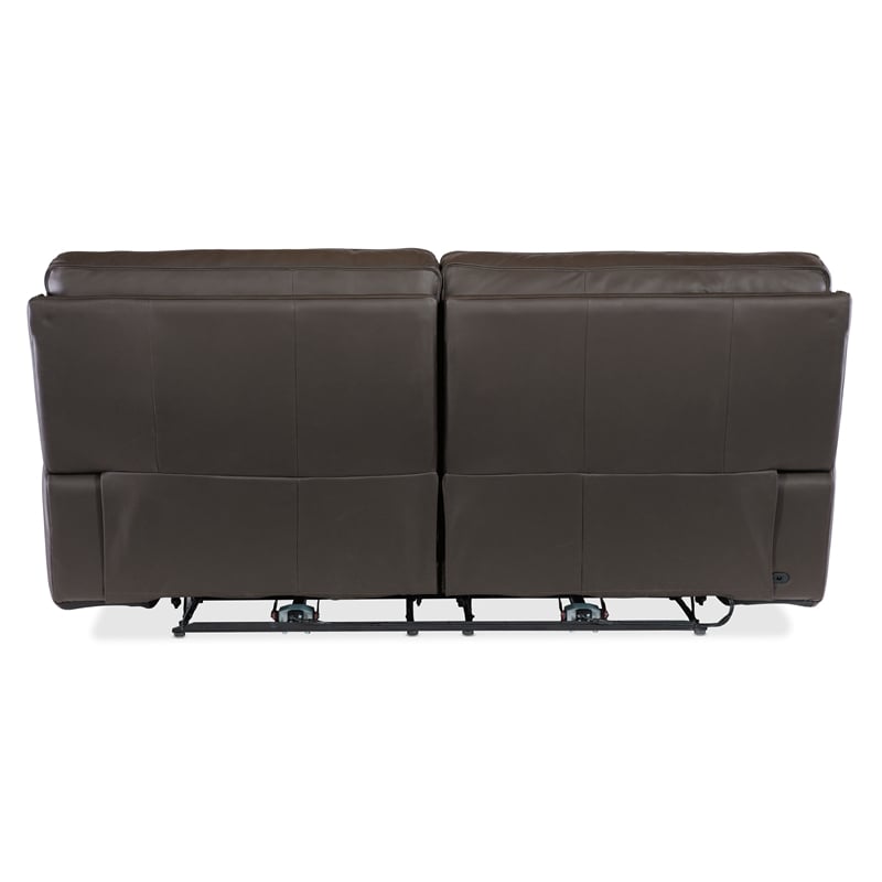 Kramer Zero Gravity Leather Power Sofa in Brown by Hooker Furniture