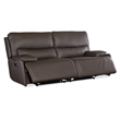 Kramer Zero Gravity Leather Power Sofa in Brown by Hooker Furniture