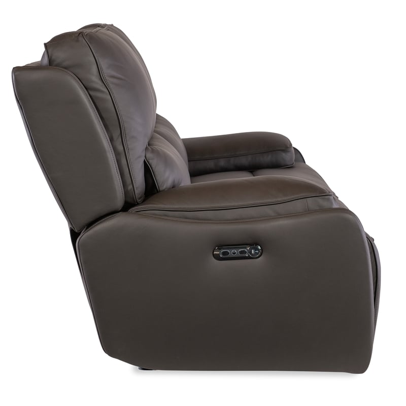 Kramer Zero Gravity Leather Power Sofa in Brown by Hooker Furniture