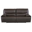 Kramer Zero Gravity Leather Power Sofa in Brown by Hooker Furniture