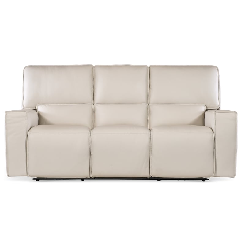 Miles Zero Gravity Leather Power Sofa in Gray by Hooker Furniture