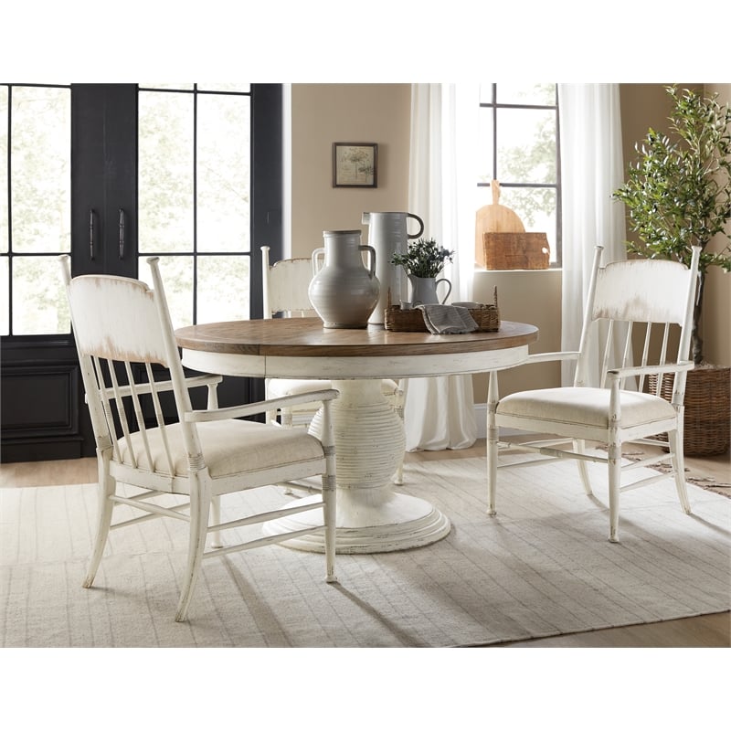 Americana Fabric Upholstered Seat Arm Chair in Beige by Hooker Furniture