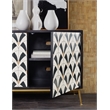Melange Renee Wood Credenza in Black and White by Hooker Furniture