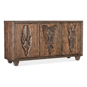 Commerce & Market Safari Credenza in Brown Wood by Hooker Furniture