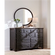 Americana Oval Wood Framed Mirror in Black by Hooker Furniture