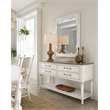 Americana Wood Framed Landscape Mirror in White Finish by Hooker Furniture