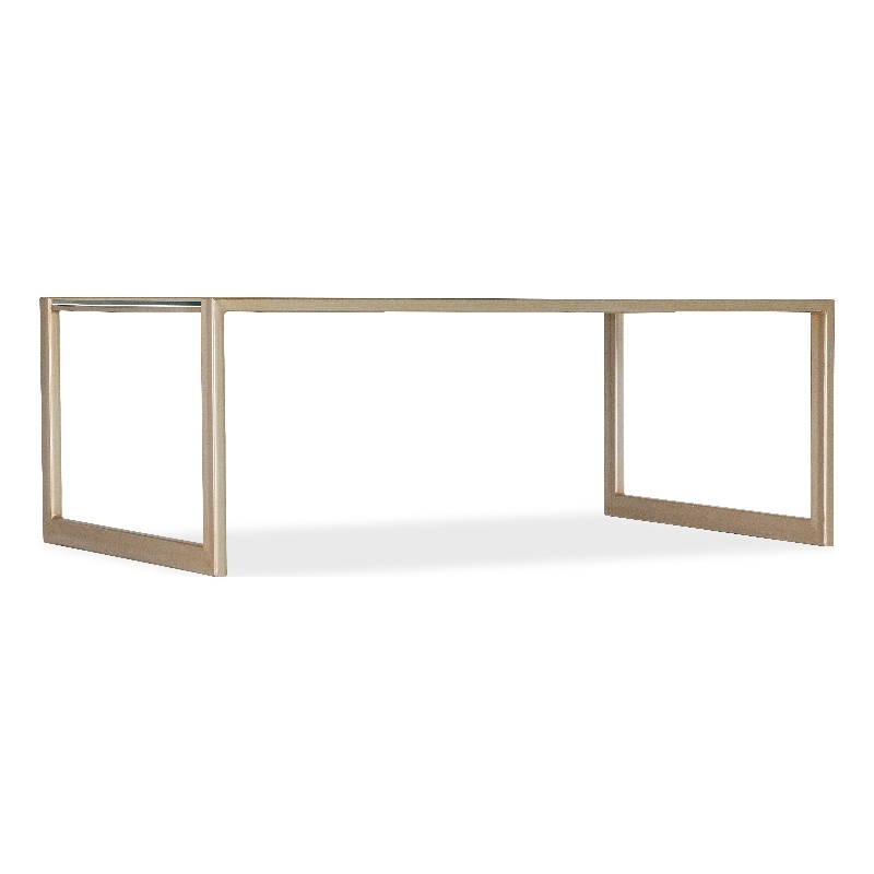 Hooker Furniture Blossoming Hope Glass Top Cocktail Table in Gold