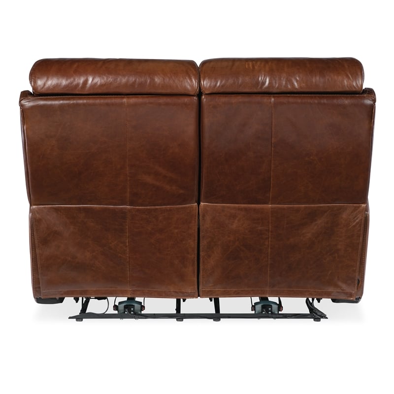 Harlan Zero Gravity Power Loveseat in Brown by Hooker Furniture